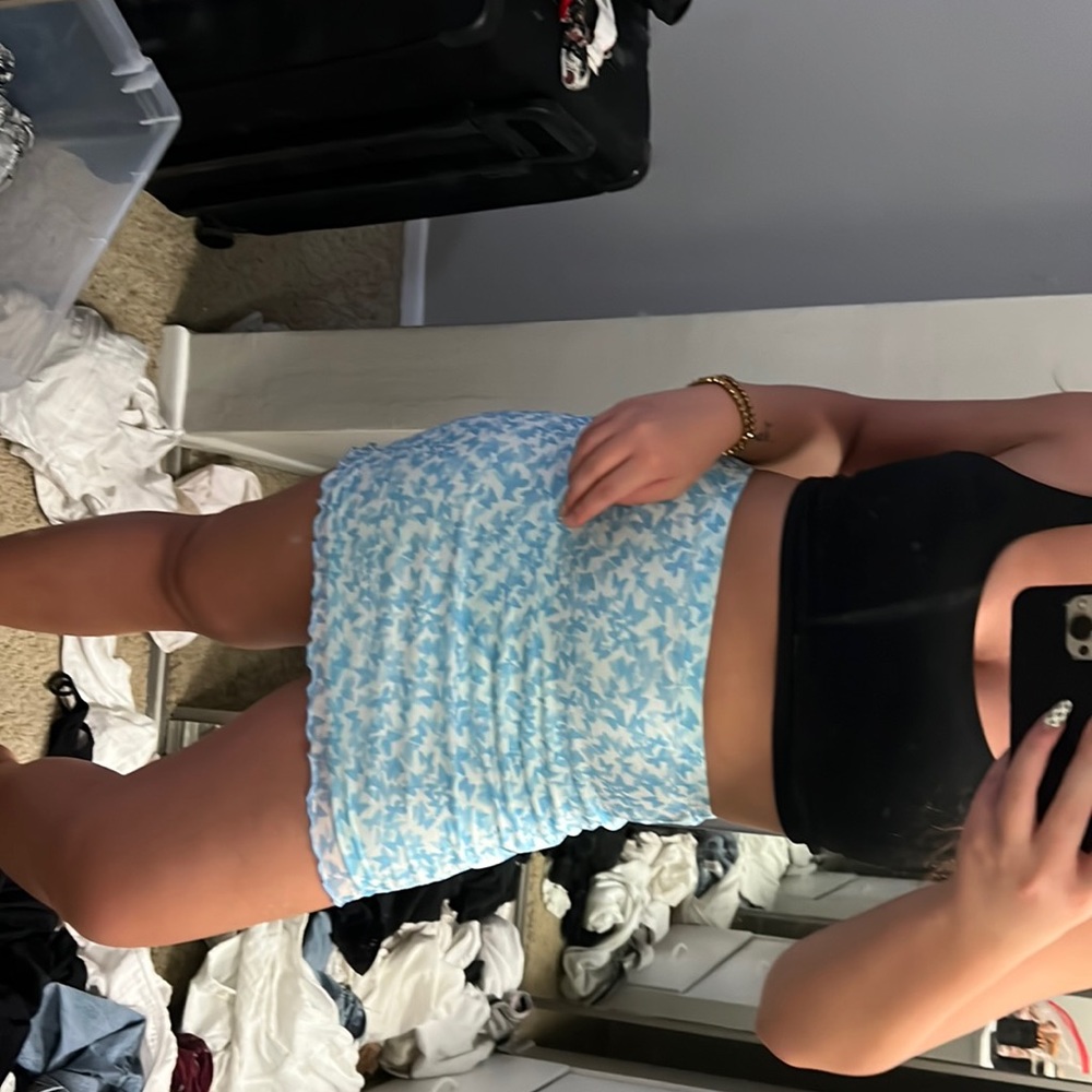 Butterfly mini skirt